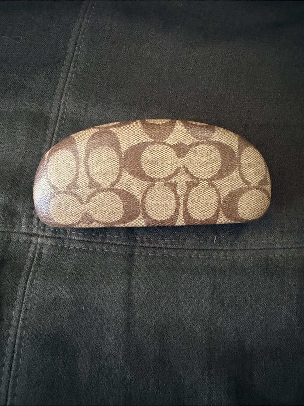 Coach Brown & Tan Signature Sunglasses Case